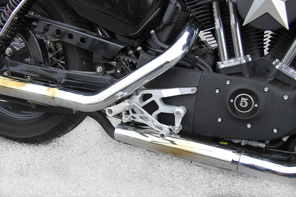 LSL Rastenanlage mit ABE für Harley Davidson Sportster, 2004-2013 ohne ABS, silber ab Bj. 2004 - 2013