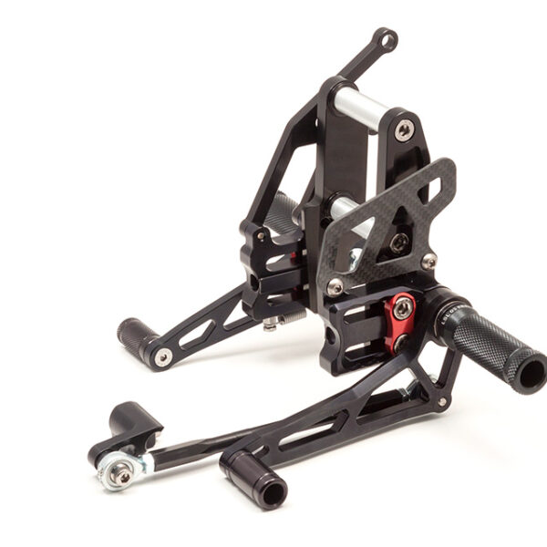 LSL 2Slide-Rastenanlage für Triumph Speed Triple 1050 ABE, 2011-2015, schwarz-rot ab Bj. 2012 - 2015