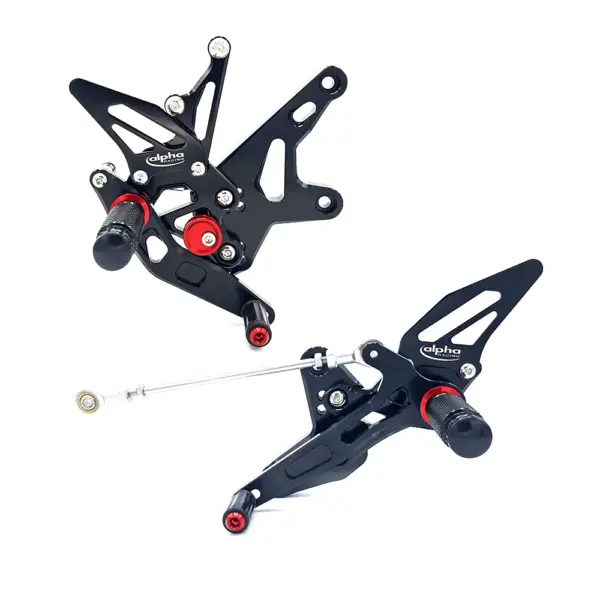 >TRACK< Fußrastenanlage schwarz Kawasaki Ninja 400 ab 2018 / Z400 ab 2019 ABE ab Bj. 2018 -