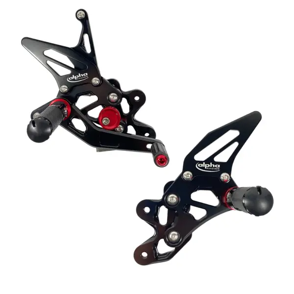 >TRACK< Fußrastenanlage schwarz Suzuki GSX-R600 2006-10 ABE ab Bj. 2006 - 2007