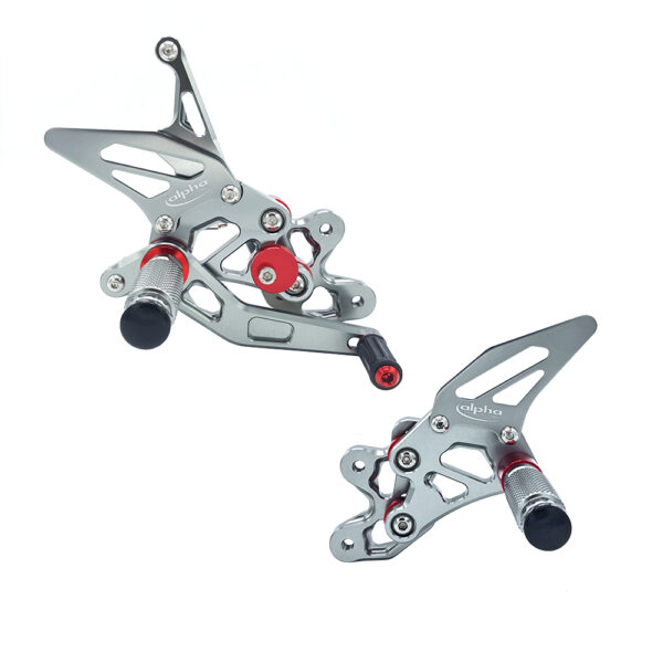 >TRACK< Fußrastenanlage titanfarben Suzuki GSX-R600 2006-10 ABE ab Bj. 2006 - 2007