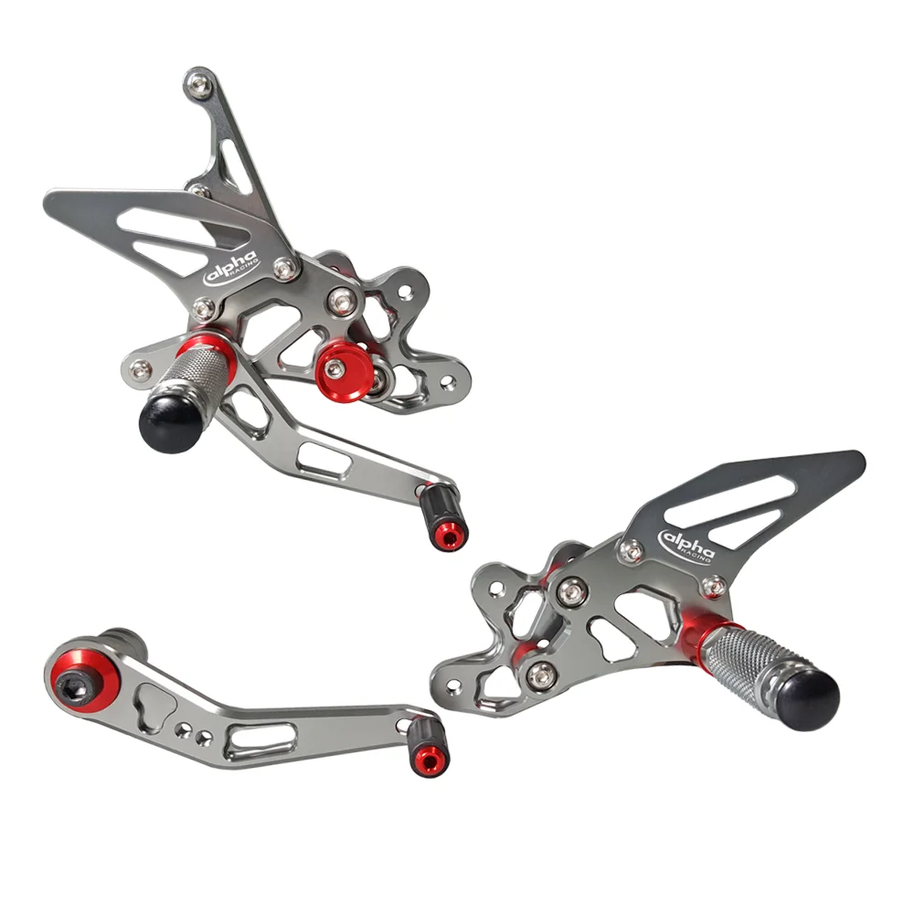 >TRACK< Fußrastenanlage titanfarben Suzuki GSX-R750 2011-2017 mit ABE ab Bj. 2011 - 2017