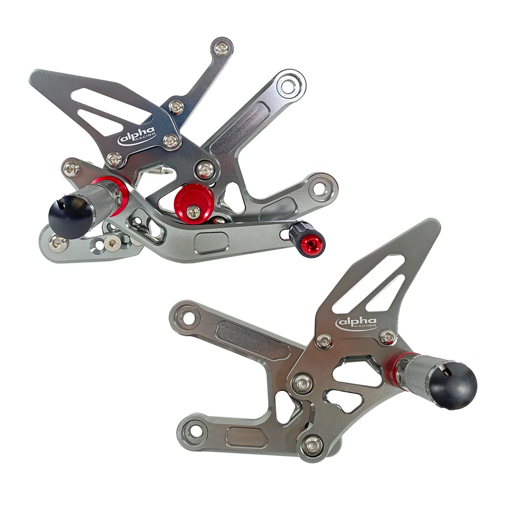 >TRACK< Fußrastenanlage titanfarben Yamaha YZF-R6 RJ11, RJ15, RJ27 2006- ABE ab Bj. 2006 - 2007