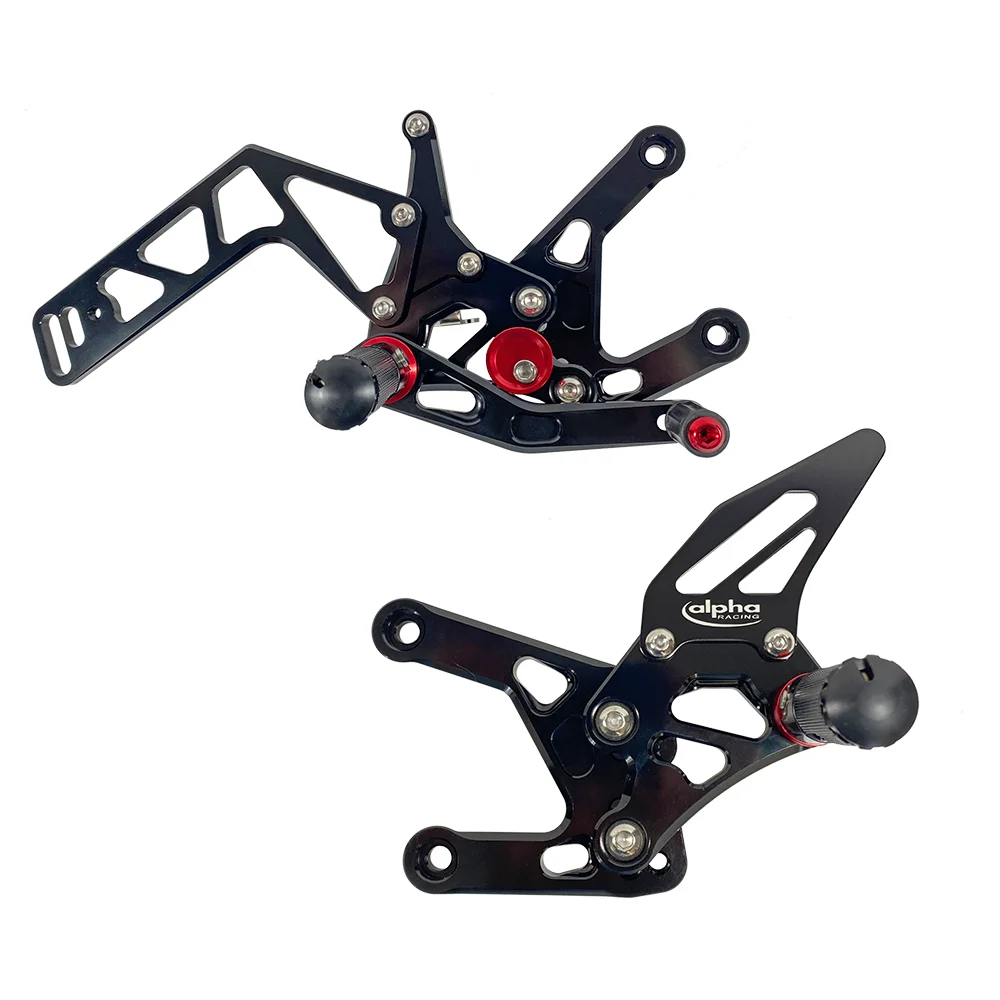 >TRACK< Fußrastenanlage schwarz Yamaha YZF-R1 RN32 2015-2016 / RN49 2017-2019 / RN65 2020- ABE ab Bj. 2015 - 2016
