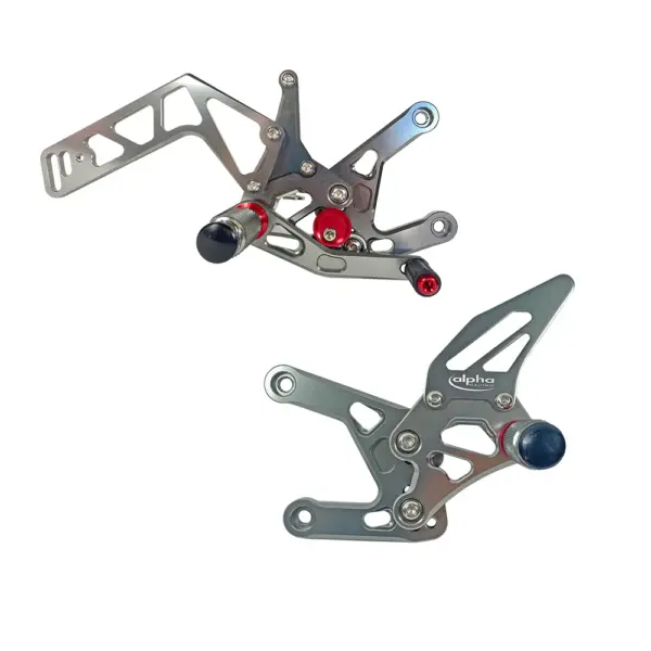 >TRACK< Fußrastenanlage titanfarben Yamaha YZF-R1 RN32 2015-16 RN49 2017-19 RN65 2020- ABE ab Bj. 2015 - 2016