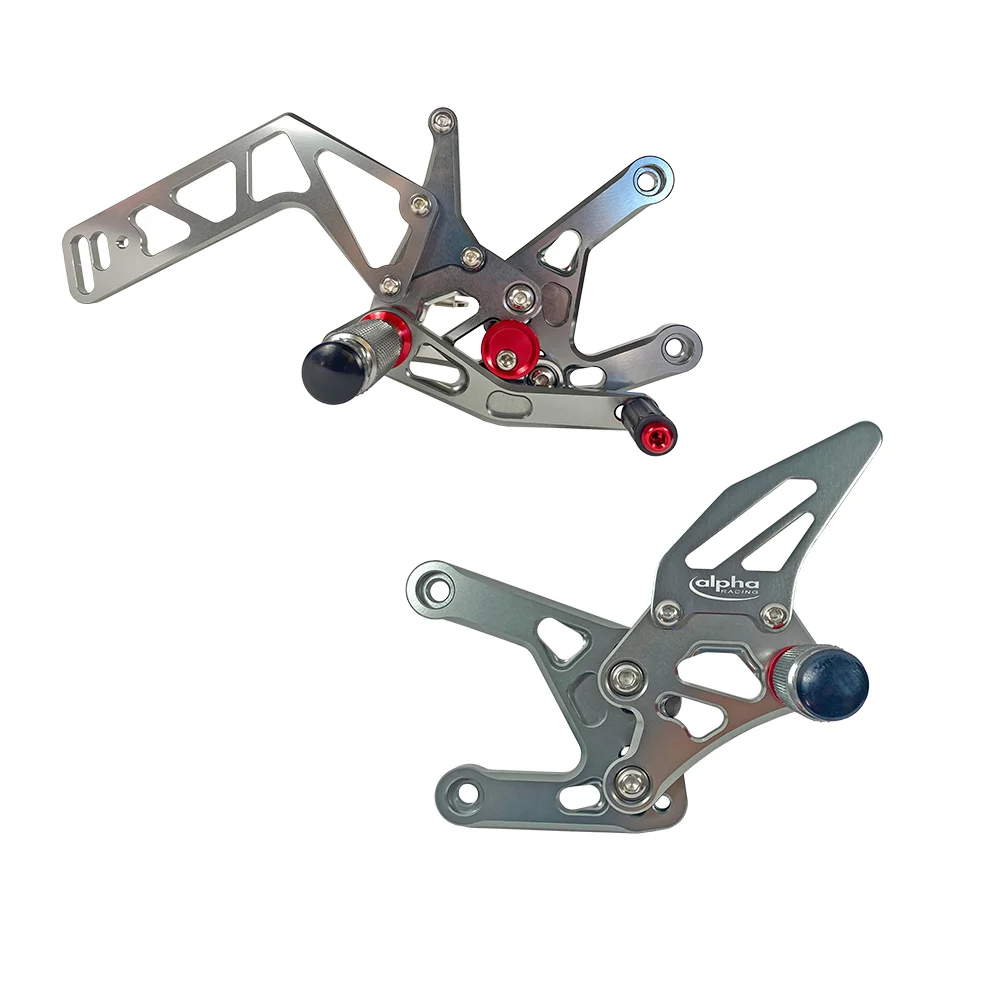 >TRACK< Fußrastenanlage titanfarben Yamaha YZF-R1 RN32 2015-16 RN49 2017-19 RN65 2020- ABE ab Bj. 2015 - 2016
