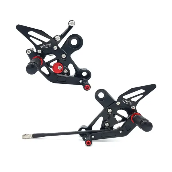 >TRACK< Fußrastenanlage schwarz Yamaha MT09 ab 2014 / MTN850-A ab 2017 / MTM-850 ab 2016 ABE ab Bj. 2013 -