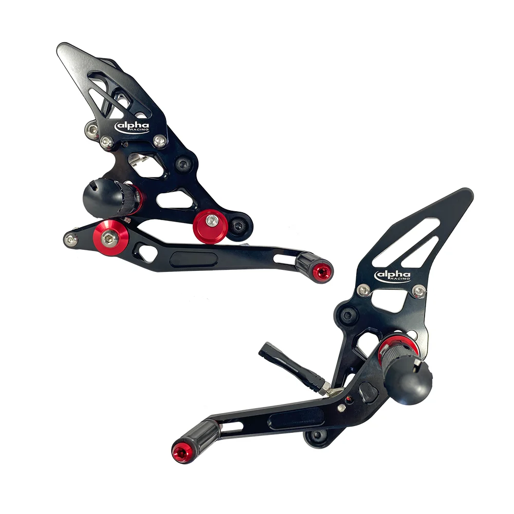 >TRACK< Fußrastenanlage schwarz Yamaha MT07 ab 2014 / MT07 Tracer ab 2017 / Tracer 700 ab 2018 / XSR700 ab 2016 ABE ab Bj. 2014 - 2016