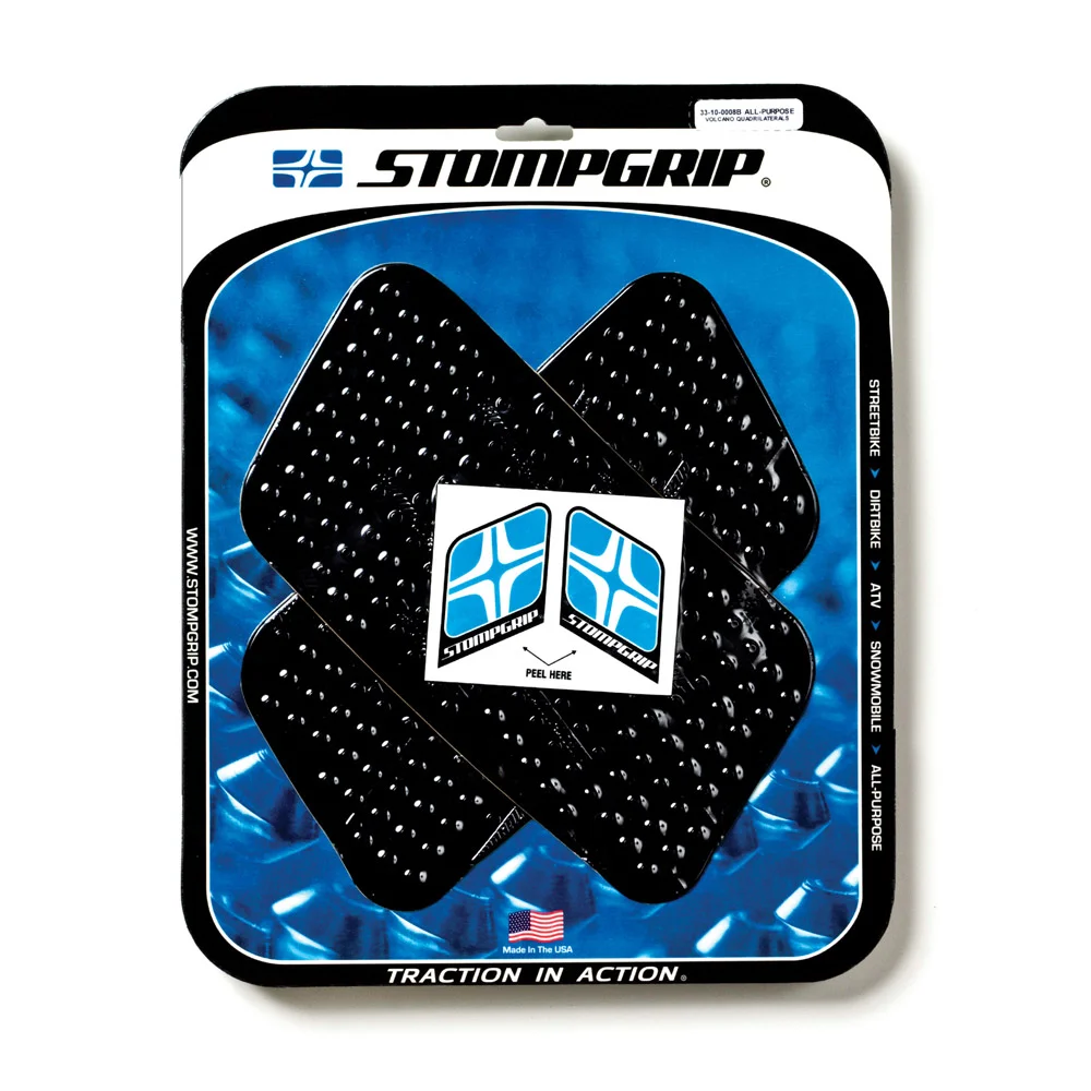 Stompgrip Traction Pads Universal Rechteckig schwarz für Honda ST1300, 2002-2012, XRV750 African Twin, 2000-2003 und Yamaha XT1200Z Super Tenere (Worldcrosser), 2012-2015 ab Bj. 2002 - 2012