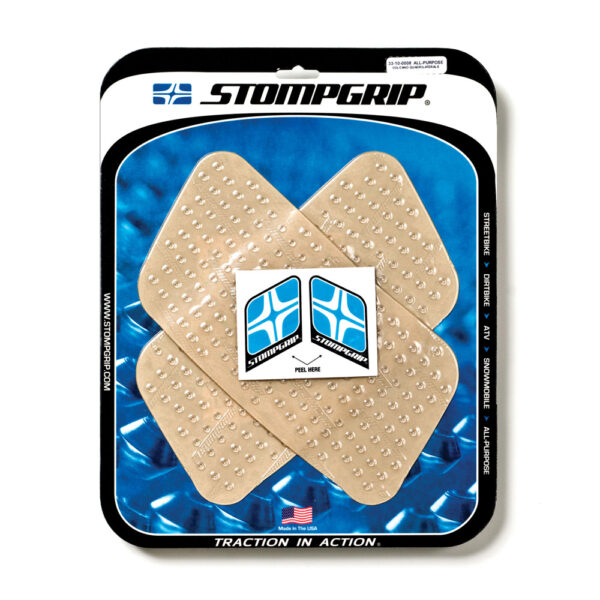 Stompgrip Traction Pads Universal Rechteckig klar für Honda ST1300, 2002-2012, XRV750 African Twin, 2000-2003 und Yamaha XT1200Z Super Tenere (Worldcrosser), 2012-2015 ab Bj. 2002 - 2012