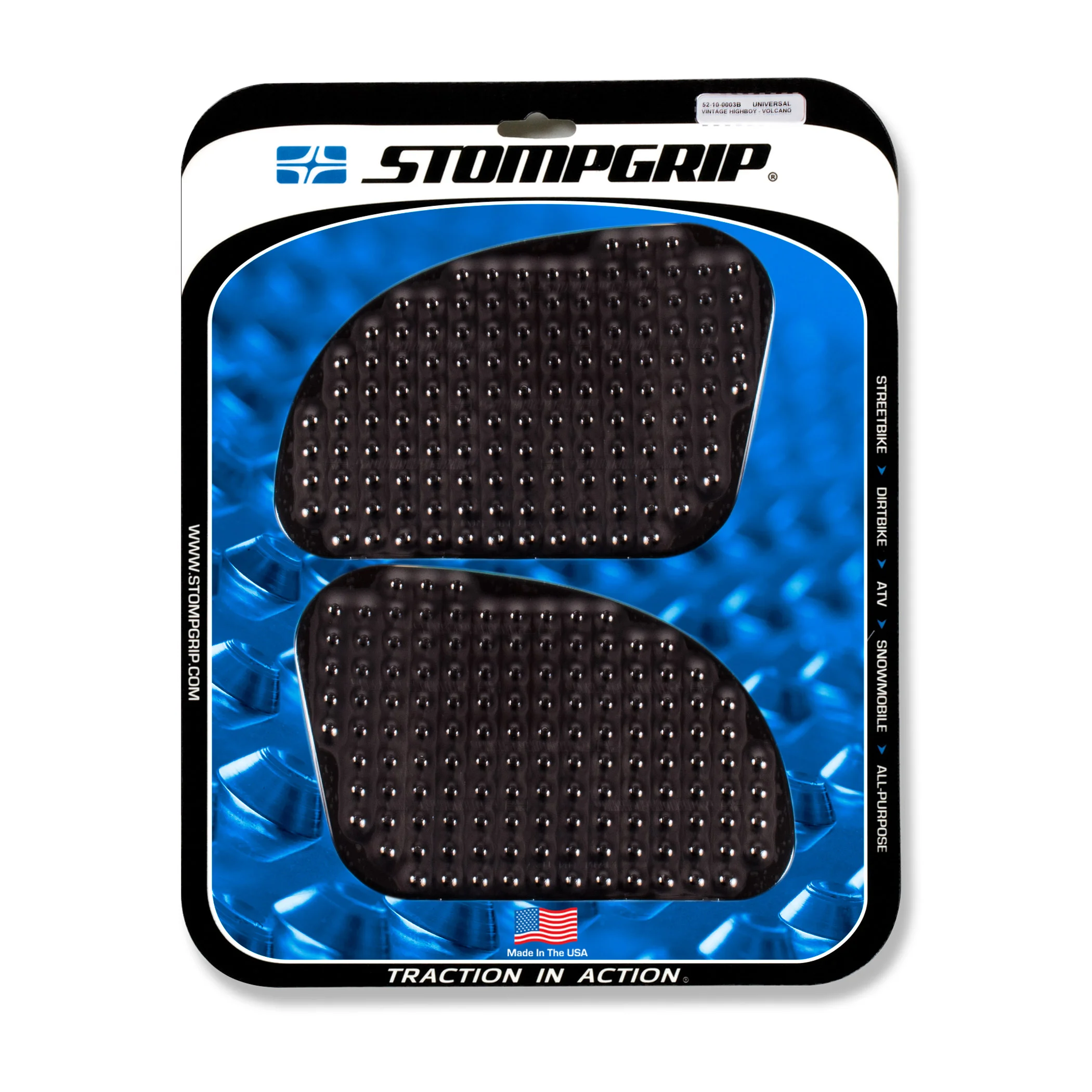 Stompgrip schwarz, Volcano, für BMW R12 S / nine T,2024-2025, Ducati Sport 1000, 2006-2009, Honda Monkey 125, 2019-2024, Moto Guzzi V100 Mandello, 2022-2023 ab Bj. 2024 - 2025