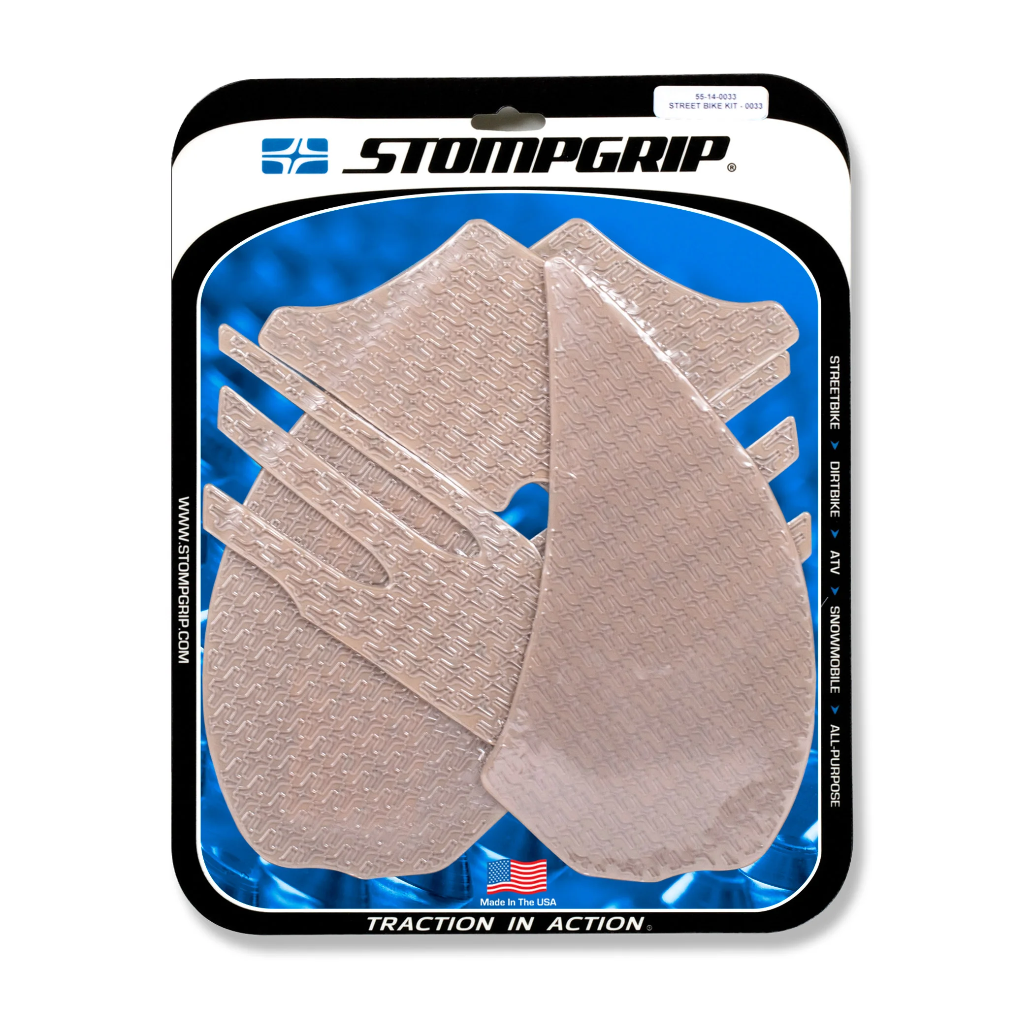 Stompgrip Traction Pads klar, für Kawasaki ZZR1400, 2006-2011 ab Bj. 2006 - 2007