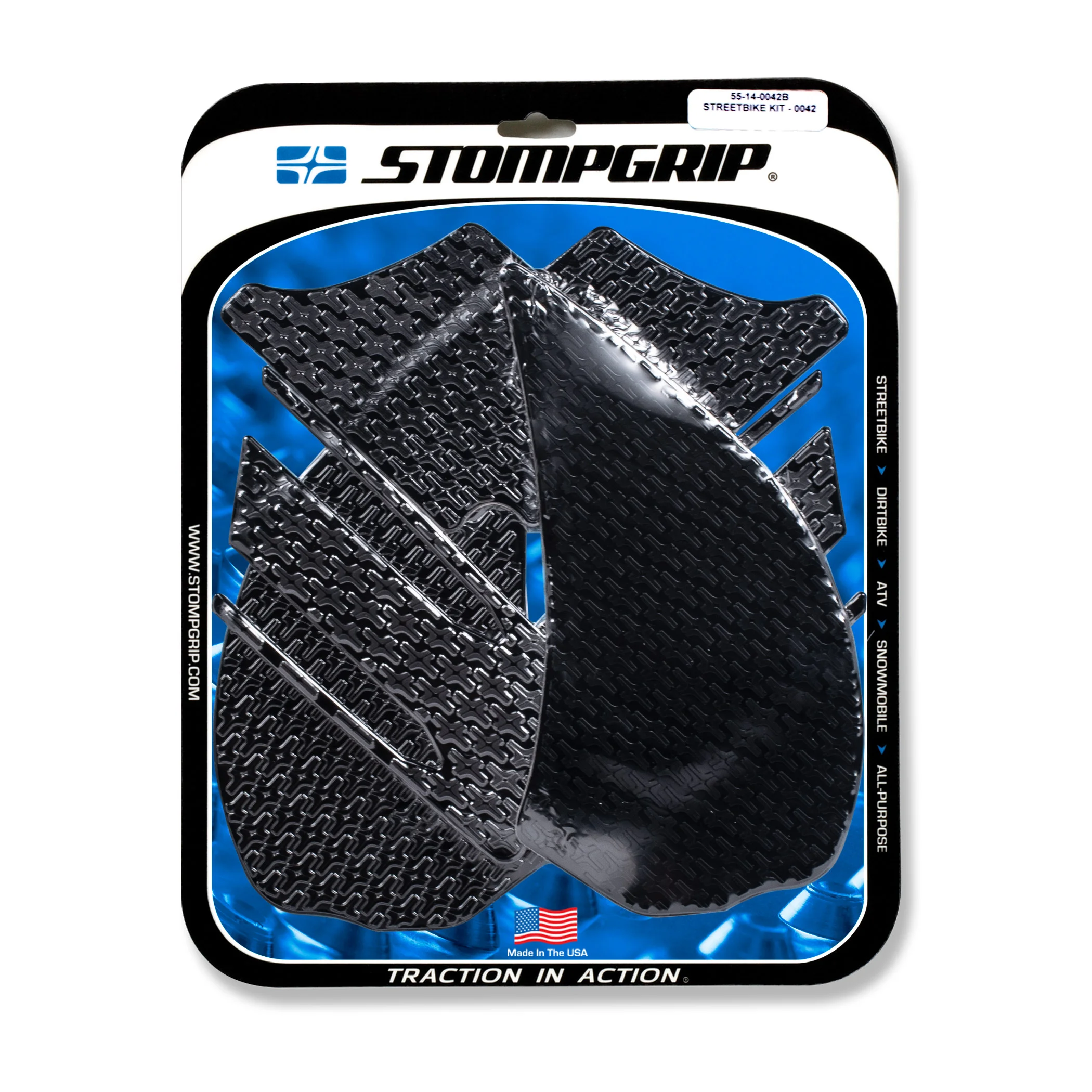 Stompgrip Traction Pads schwarz, für Kawasaki ZZR1400, 2012-2020 ab Bj. 2012 - 2015