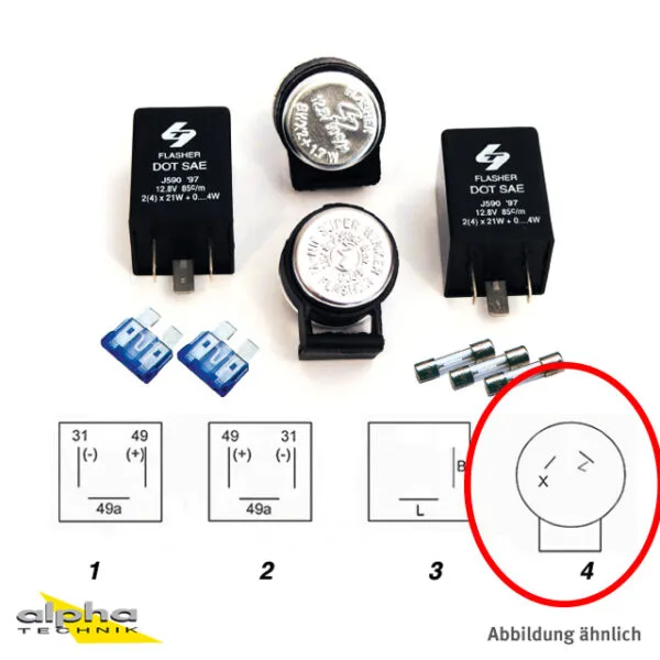 Blinker Relais 12V 2 x 8W bis 23W + 3,4W