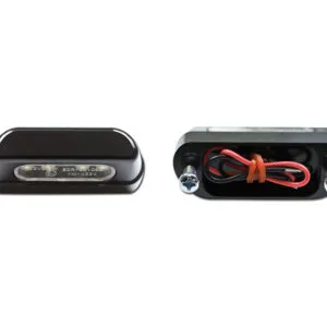 LED-Kennzeichenbeleuchtung "Zest" aus Aluminium schwarz mit E-Prüfzeichen