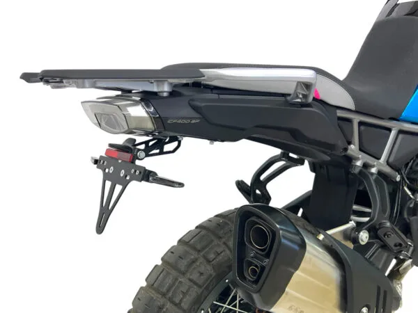 Kennzeichenhalter Edelstahl schwarz für CF Moto 400 MT, ab 2024 ab Bj. 2024 - 2024