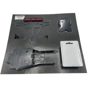 Kennzeichenhalter Edelstahl schwarz für Suzuki GSX-S1000 / GSX-S1000F ab 2015-2020
