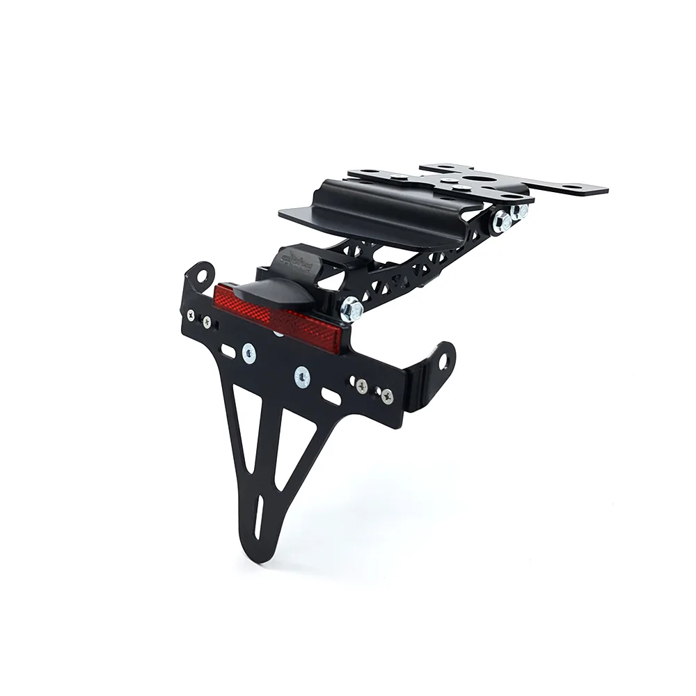 Kennzeichenhalter Edelstahl schwarz für Yamaha Tenere 700, ab 2019