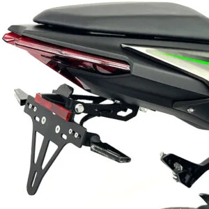 Kennzeichenhalter Edelstahl schwarz für Kawasaki Z500 / Ninja 500 ab 2024