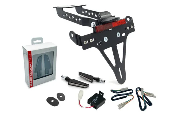 Kennzeichenhalter-Blinker-Kit SQ-LED (vorne + hinten) für Kawasaki Z650 und Ninja 650 Typ: ER650H / EX650K (Modelljahr 2017-2019)
