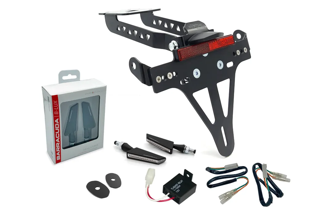 Kennzeichenhalter-Blinker-Kit SQ-LED (vorne + hinten) für Kawasaki Z650 und Ninja 650 Typ: ER650H / EX650K (Modelljahr 2017-2019)