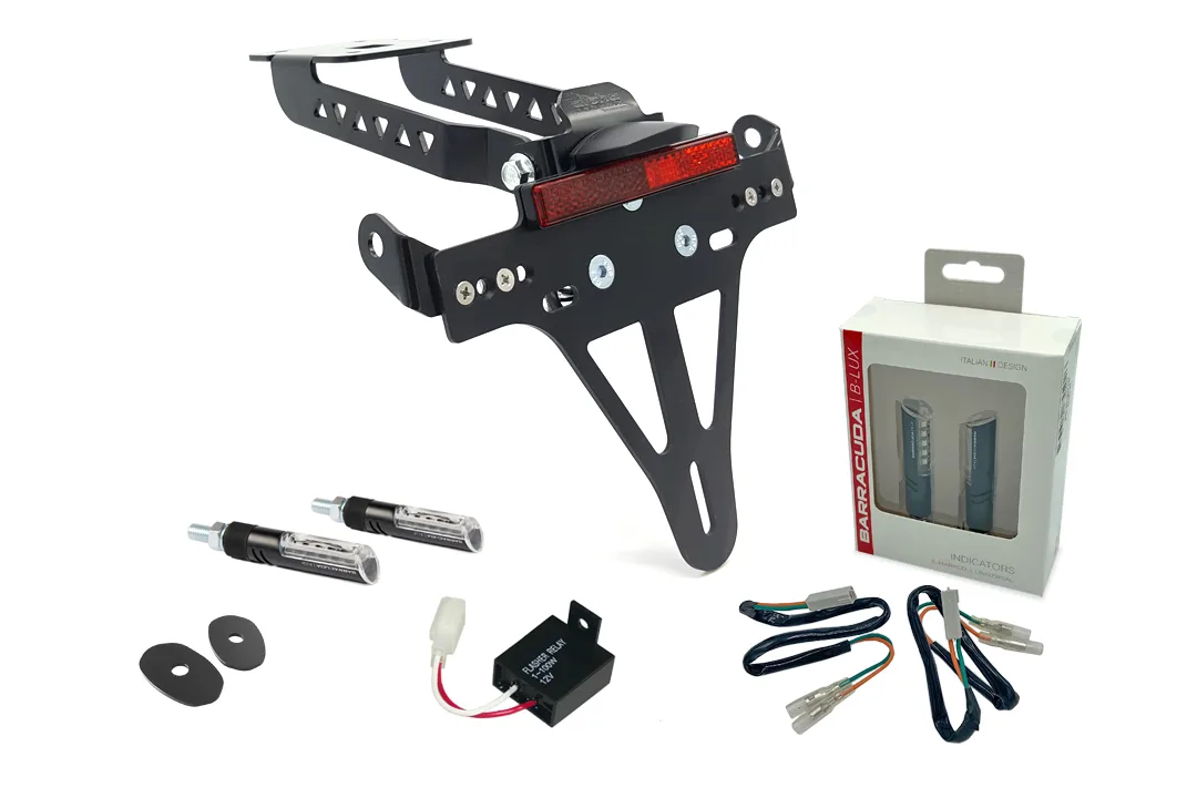 Kennzeichenhalter-Blinker-Kit IDEA (vorne + hinten) für Kawasaki Z650 und Ninja 650 Typ: ER650H / EX650K (Modelljahr 2017 - 2019)