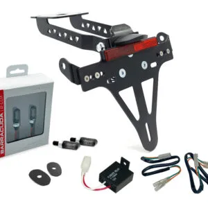Kennzeichenhalter-Blinker-Kit M-LED (vorne + hinten) für Kawasaki Z650 und Ninja 650 Typ: ER650H / EX650K (Modelljahr 2017 bis 2019)