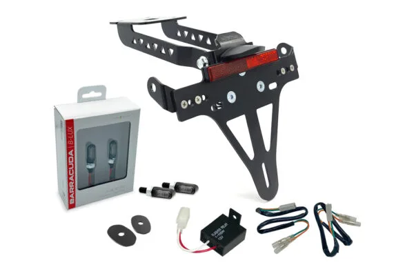 Kennzeichenhalter-Blinker-Kit M-LED (vorne + hinten) für Kawasaki Z650 und Ninja 650 Typ: ER650H / EX650K (Modelljahr 2017 bis 2019)