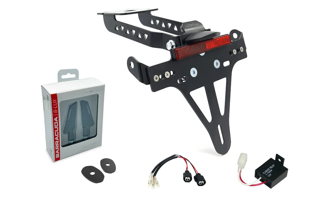 Kennzeichenhalter-Blinker-Kit SQ-LED (vorne + hinten) für Kawasaki Z650 und Ninja 650 Typ: ER650K / EX650M ab Modelljahr 2020