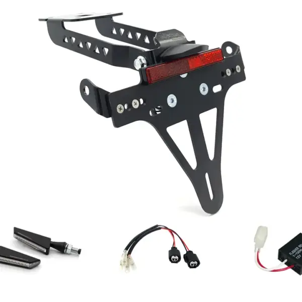 Kennzeichenhalter-Blinker-Kit SQ-LED für Kawasaki Z650 und Ninja 650 Typ: ER650K / EX650M ab Modelljahr 2020- (Hinten)