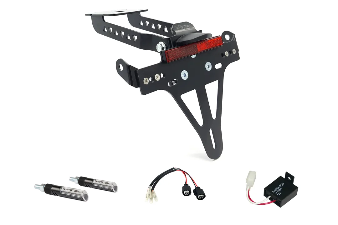 Kennzeichenhalter-Blinker-Kit IDEA für Kawasaki Z650 und Ninja 650 Typ: ER650K / EX650M ab Modelljahr 2020- (Hinten)