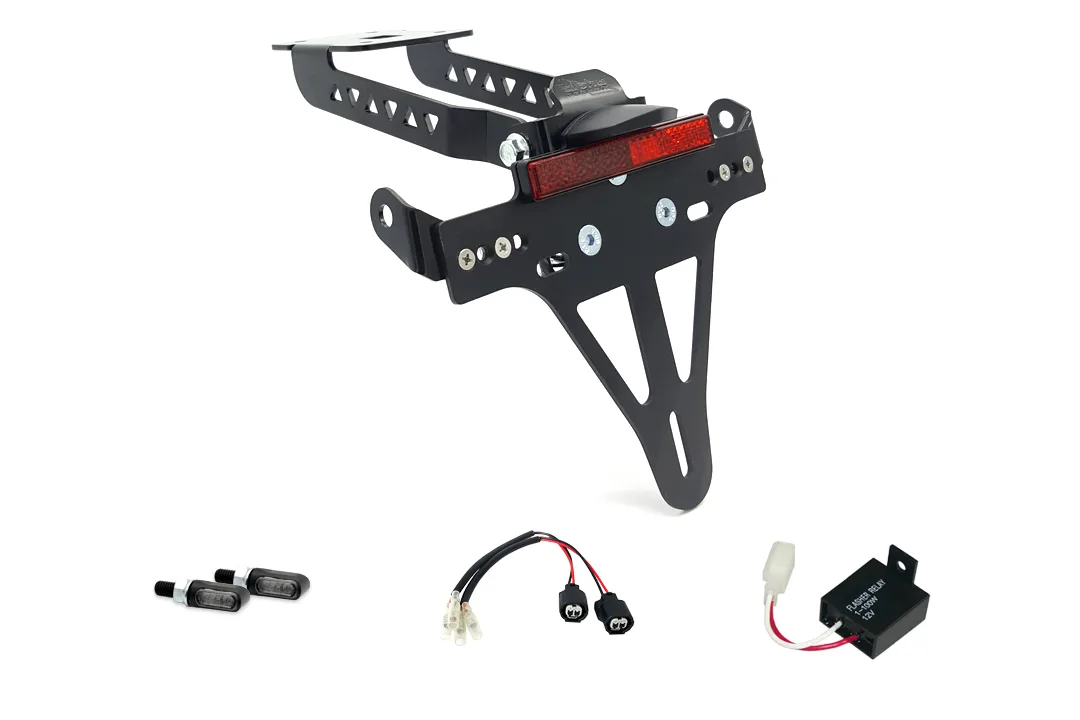 Kennzeichenhalter-Blinker-Kit MLED für Kawasaki Z650 und Ninja 650 Typ: ER650K / EX650M ab Modelljahr 2020 (Hinten)