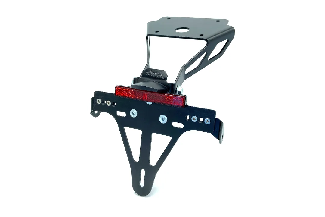 Kennzeichenhalter Edelstahl schwarz für Kawasaki Z650RS ab 2022