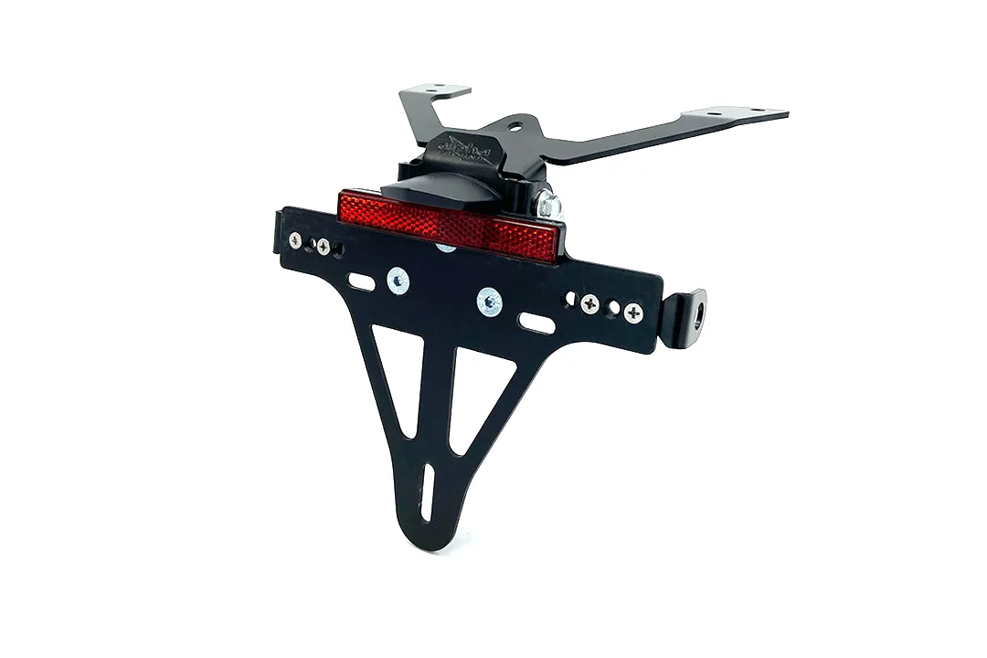 Kennzeichenhalter Edelstahl schwarz für Kawasaki ER-6F / ER-6N 2009 - 2011