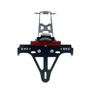 Kennzeichenhalter Edelstahl schwarz für Aprilia RS 457 / Tuono 457 ab 2024