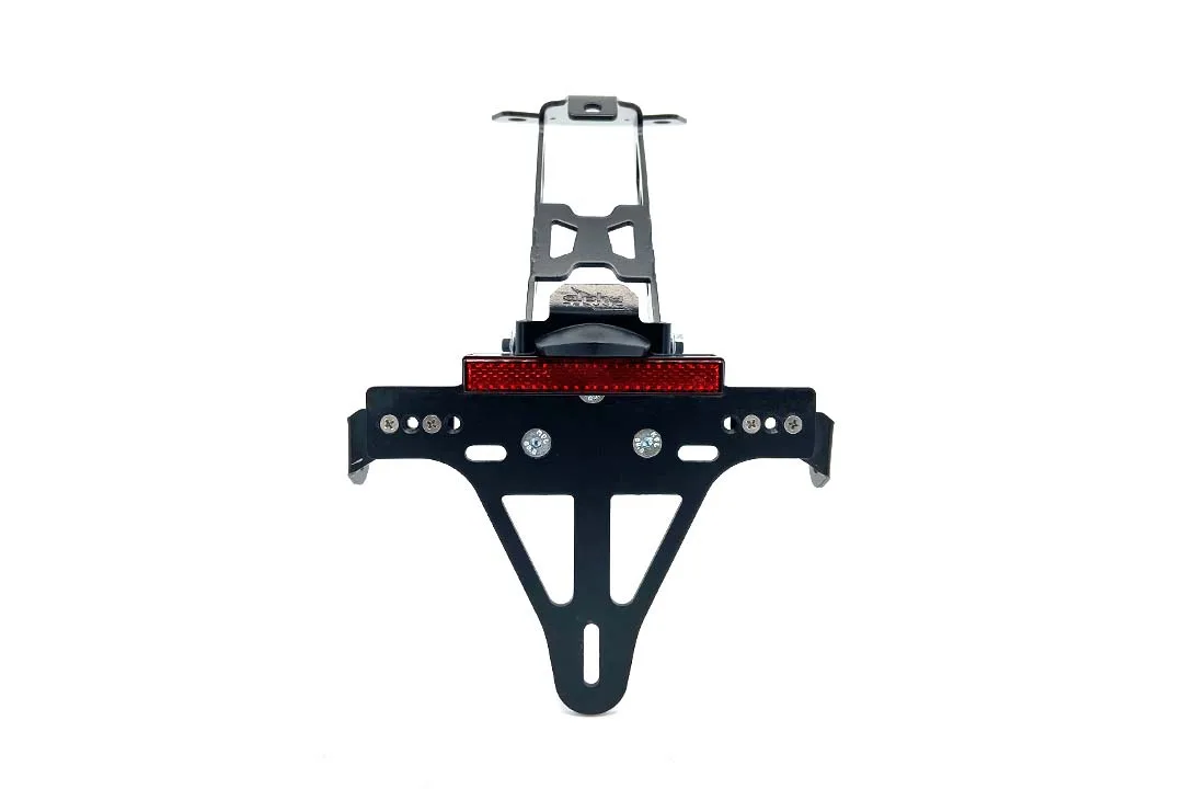 Kennzeichenhalter Edelstahl schwarz für Aprilia RS 457 / Tuono 457 ab 2024