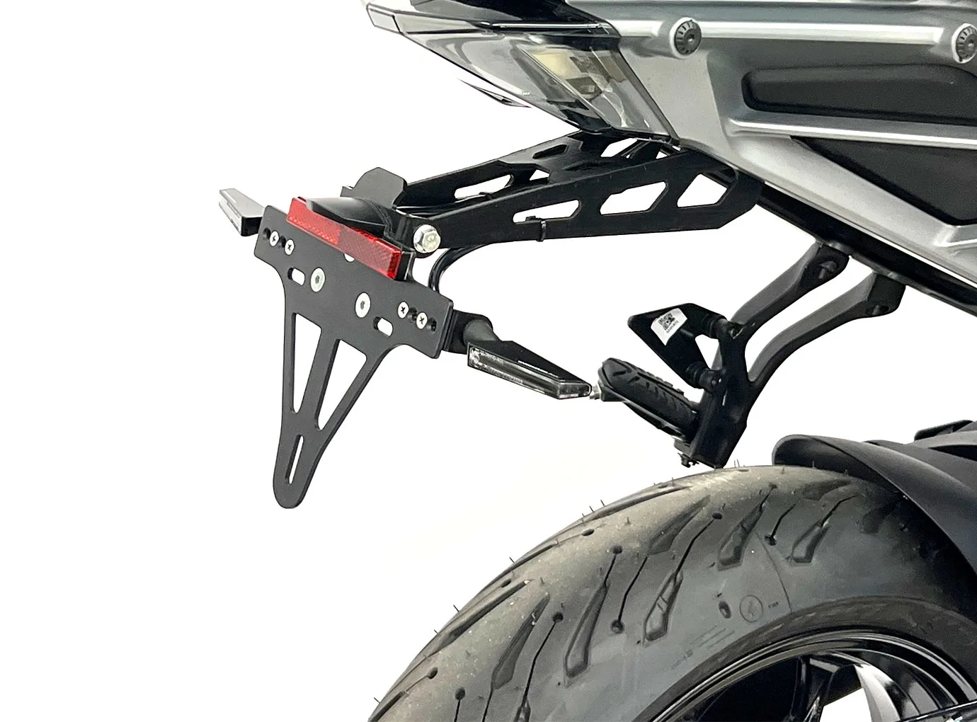 Kennzeichenhalter Edelstahl schwarz für KTM 125 Duke / 390 Duke ab Modelljahr 2024