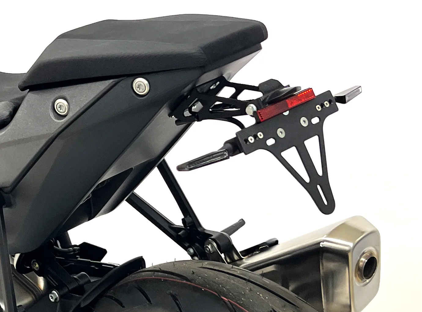 Kennzeichenhalter Edelstahl schwarz für KTM 990 Duke / 1390 Super Duke R, ab 2024
