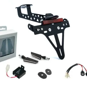 Kennzeichenhalter-Blinker-Kit SQ-LED (vorne + hinten) für Kawasaki Versys 1000 ab Modelljahr 2019