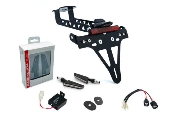 Kennzeichenhalter-Blinker-Kit SQ-LED (vorne + hinten) für Kawasaki Versys 1000 ab Modelljahr 2019