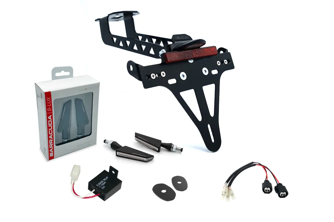 Kennzeichenhalter-Blinker-Kit SQ-LED (vorne + hinten) für Kawasaki Versys 1000 ab Modelljahr 2019