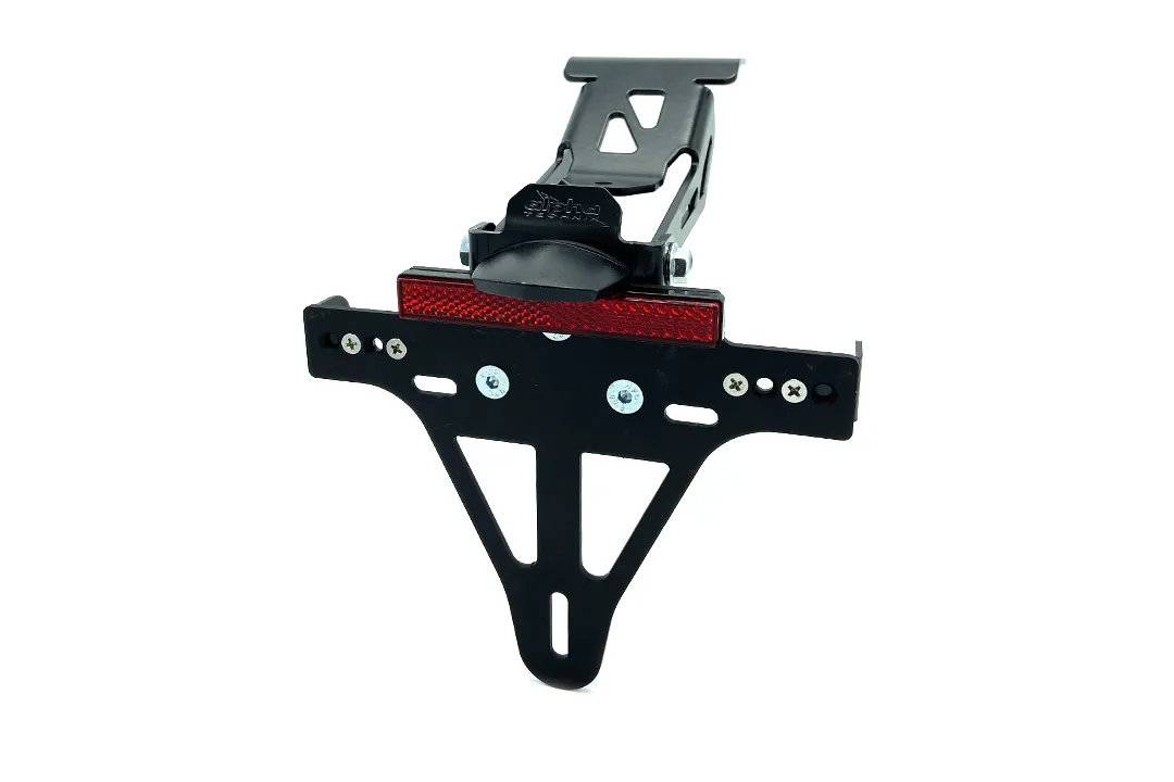 Kennzeichenhalter Edelstahl schwarz für Honda CRF300L / CRF300LA Rally ab 2021 ab Bj. 2021 -