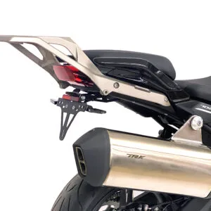 Kennzeichenhalter Edelstahl schwarz für Benelli TRK 702 / TRK 702X ab 2023