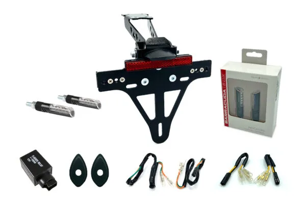 Kennzeichenhalter-Blinker-Kit IDEA (vorne + hinten) für Honda CB500F Typ PC58 u. CBR500R PC57 ab Modelljahr 2017