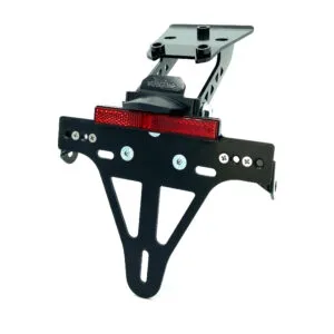 Kennzeichenhalter Edelstahl schwarz für Honda CB650F, CBR650F, Typ RC96,RC97; ab 2017