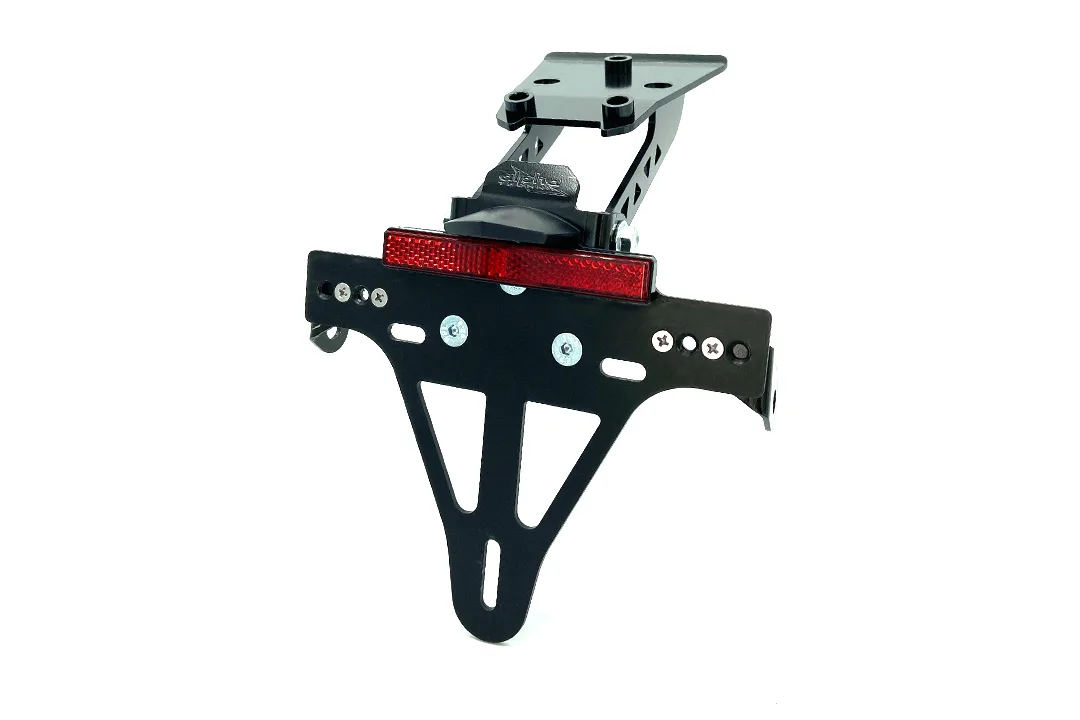 Kennzeichenhalter Edelstahl schwarz für Honda CB650F, CBR650F, Typ RC96,RC97; ab 2017
