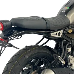 Kennzeichenhalter Edelstahl schwarz für Yamaha XSR 125, ab 2021