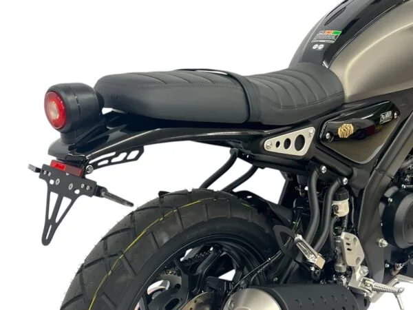 Kennzeichenhalter Edelstahl schwarz für Yamaha XSR 125, ab 2021 ab Bj. 2021 - 2024