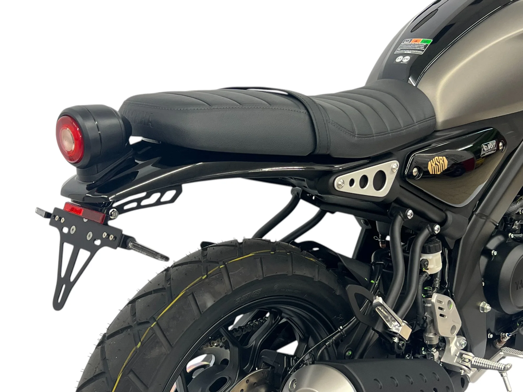 Kennzeichenhalter Edelstahl schwarz für Yamaha XSR 125, ab 2021