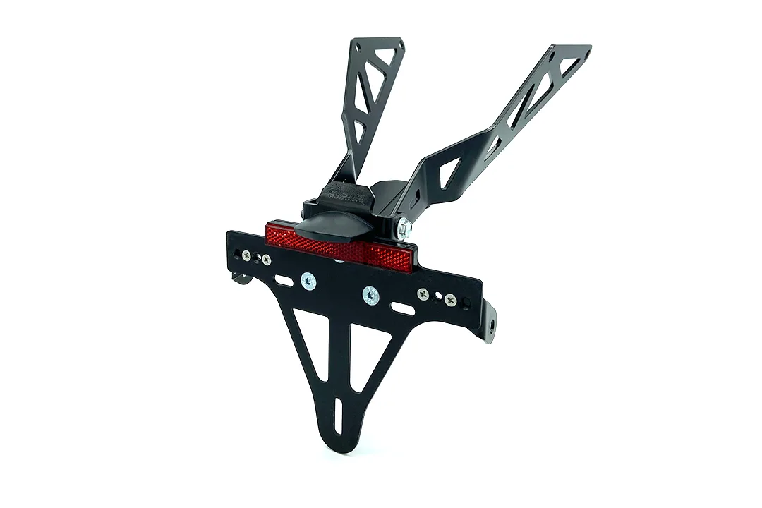 Kennzeichenhalter Edelstahl schwarz für Honda CB650R / CBR650R / CB 1000 Hornet, ab 2021 ab Bj. 2025 -